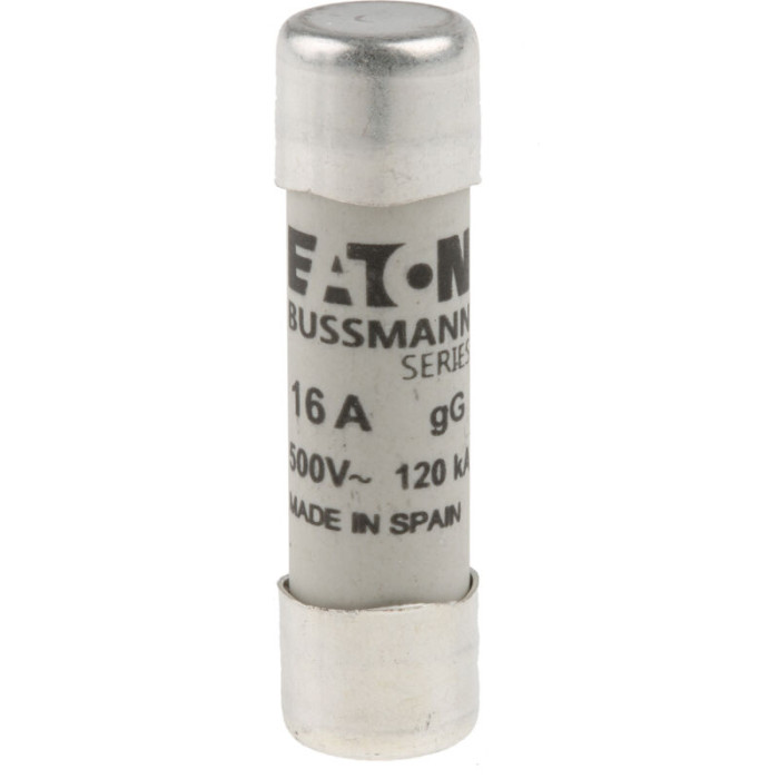 Eaton C10g16 Insert De Sécurité, Basse Tension, 16 A, Ac 500 V, 10 X 38 Mm, Gl/gg, Iec