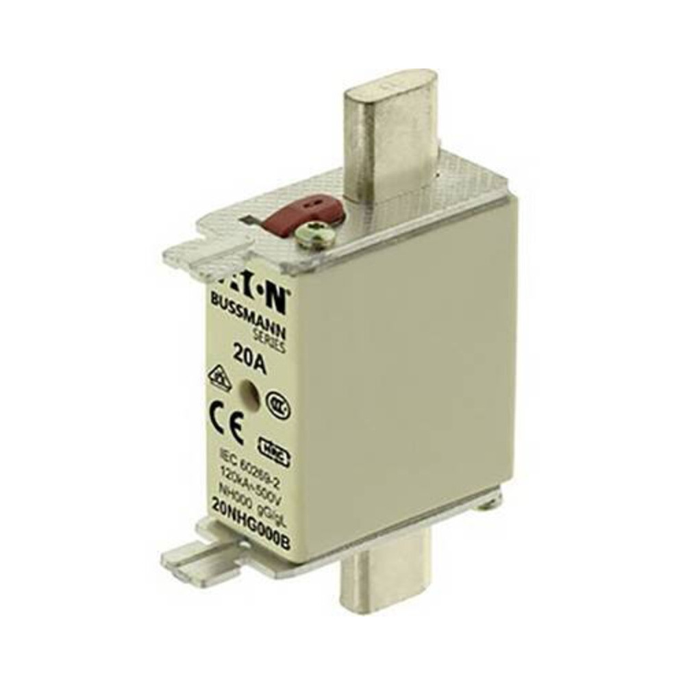 Fusible NH000 Eaton 500V AC - 20A - Haute Qualité
