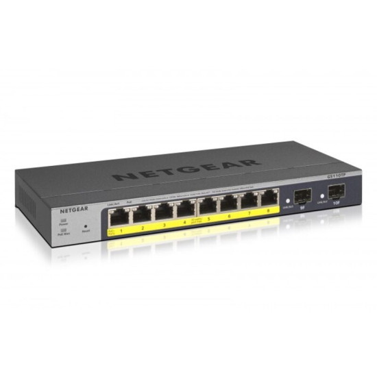 ProSafe GS110TP-300EUS 8x gb-lan, davon 8x PoE+ (55W), 2x sfp - Netgear