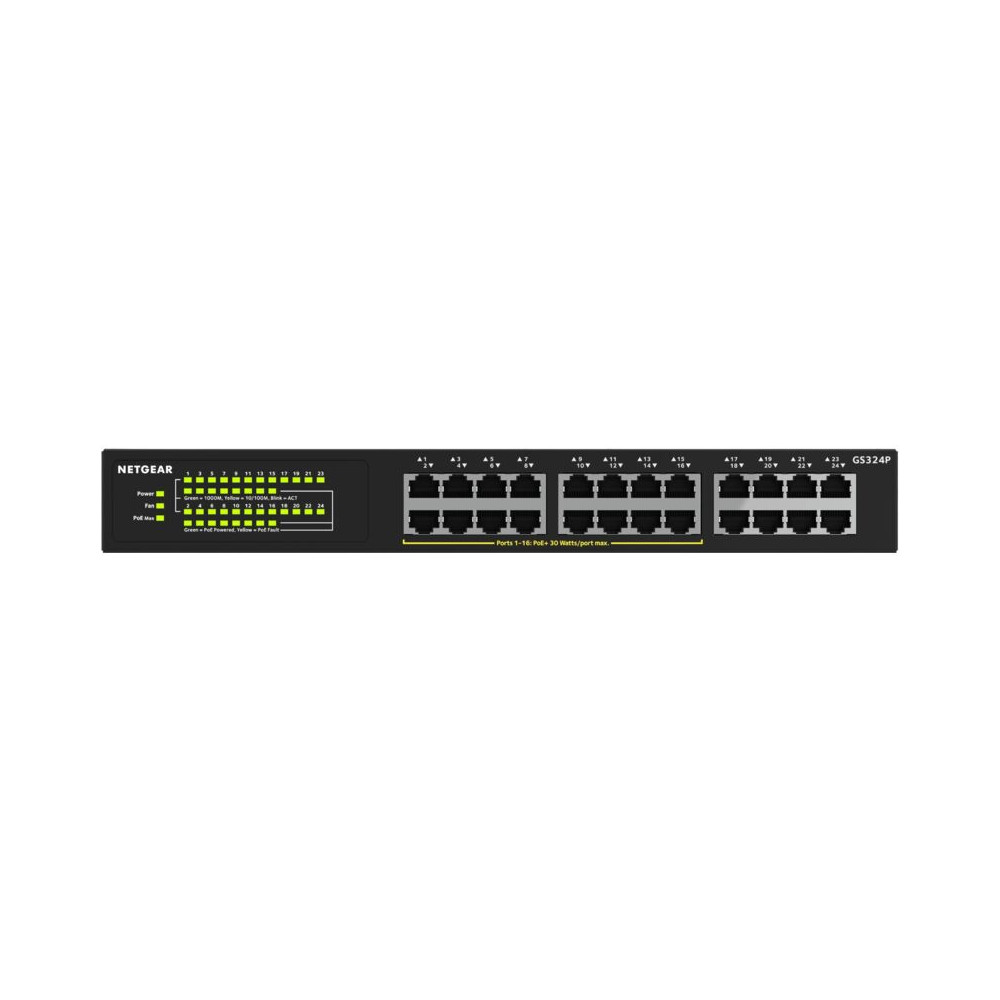 Switch réseau RJ45 NETGEAR GS324P 24 ports PoE