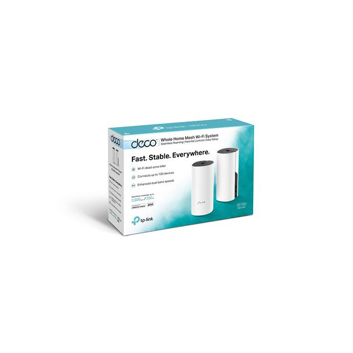 Système Mesh WiFi 1,2 Gigabit + 2 ports Ethernet Gigabit Tp-Link Deco M4 Blanc