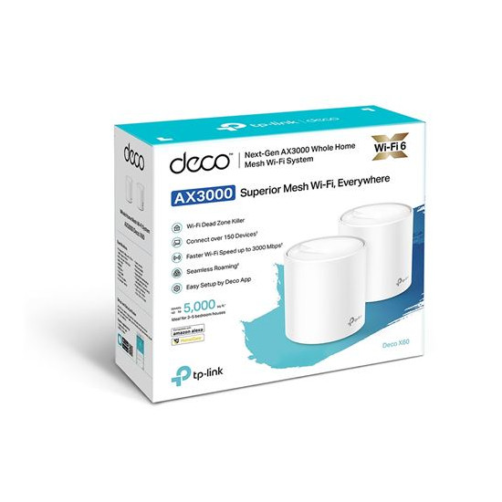 Système Wifi AX 3000 Bi-bande TP-Link Deco X60 Blanc