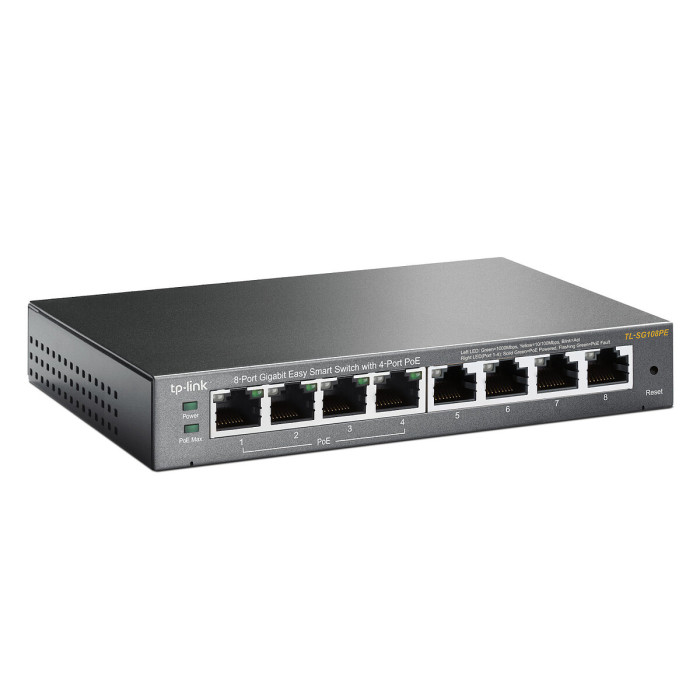Switch 8 ports Giga dont 4 PoE 64W