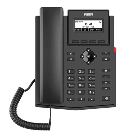 Fanvil X301W Noir - Téléphone Fixe de Bureau