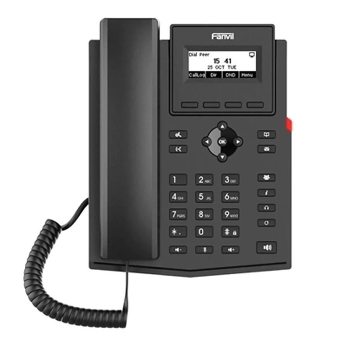Fanvil X301W Noir - Téléphone Fixe de Bureau