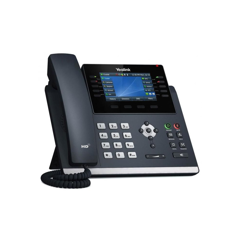 Téléphone Yealink T46u - Noir - 16 comptes SIP Poe