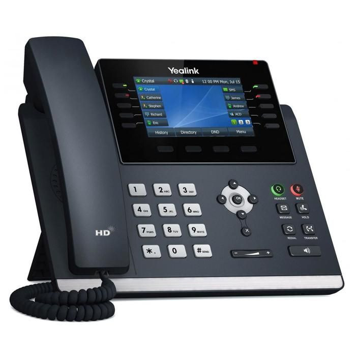 Téléphone Yealink T46u - Noir - 16 comptes SIP Poe