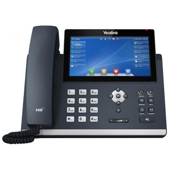 Téléphone IP - YEALINK - T48U - 16 comptes SIP - Écran LED 178 cm - Gigabit Ethernet