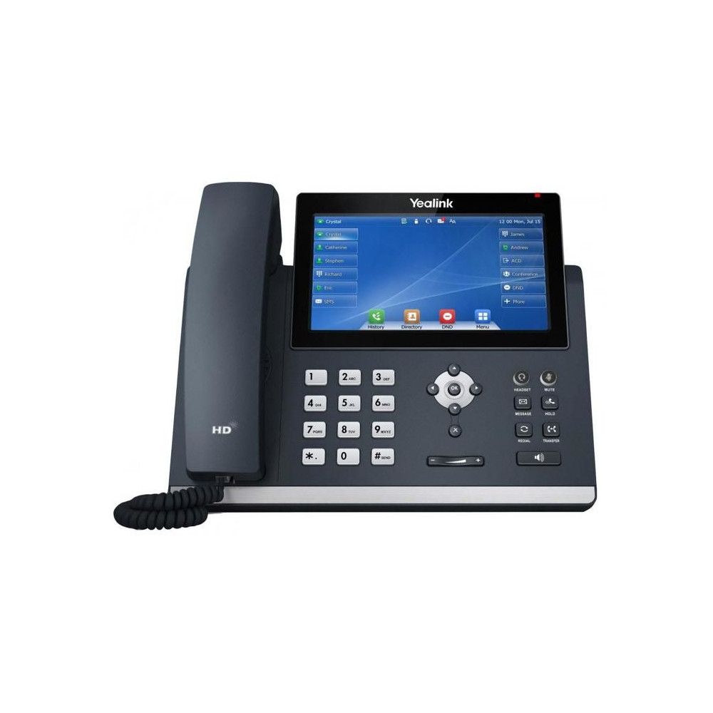 Téléphone IP - YEALINK - T48U - 16 comptes SIP - Écran LED 178 cm - Gigabit Ethernet