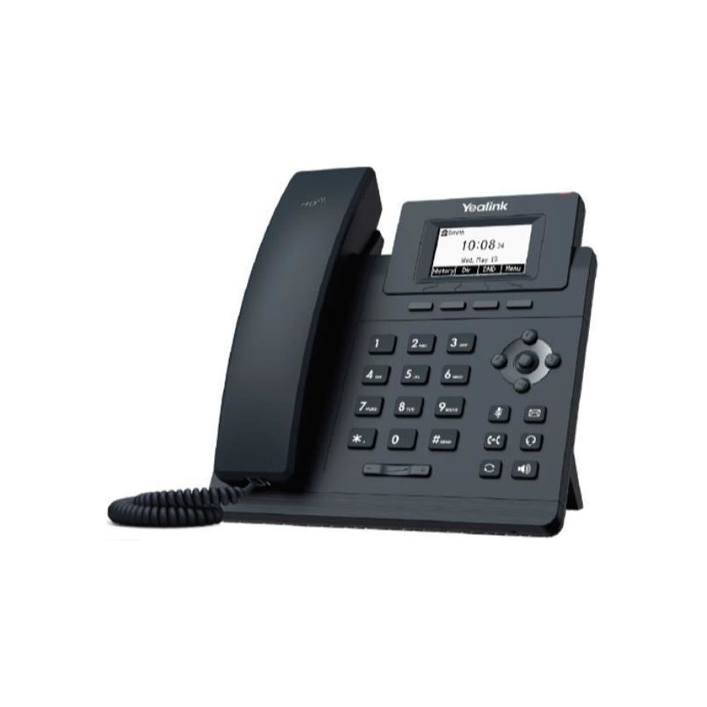 Téléphone IP - YEALINK - T30 - Compte SIP 1 - Noir - PSU inclus - QoS et Sécurité