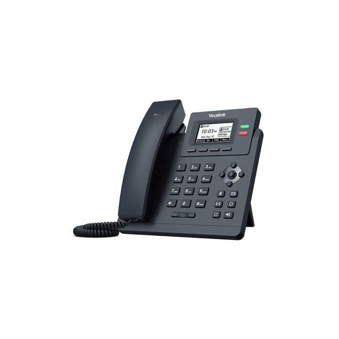 Téléphone IP Yealink T31P - 2 comptes SIP Poe - Noir