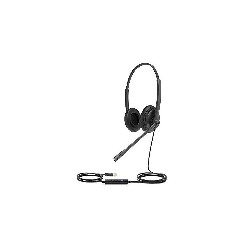 Casque Arceau - YEALINK - UH34 DUAL UC - Noir - Filaire - Bureau/Centre dappels