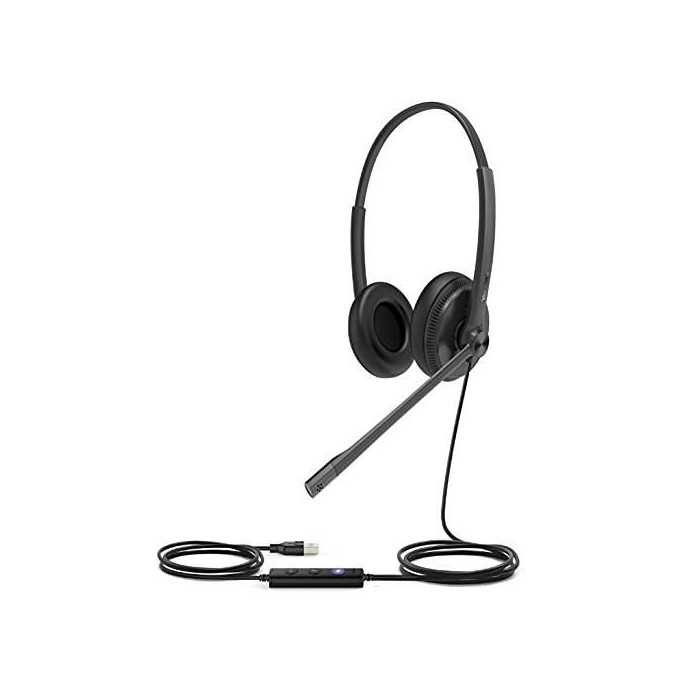 Casque Arceau - YEALINK - UH34 DUAL UC - Noir - Filaire - Bureau/Centre dappels
