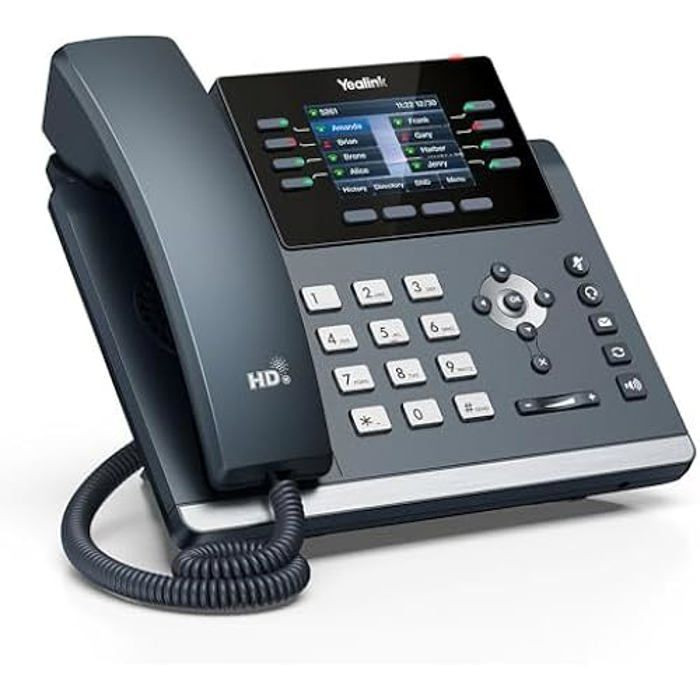 Téléphone VoIP - YEALINK - SIP-T44U - Mains libres - Couleur Noir - 2.8 pouces