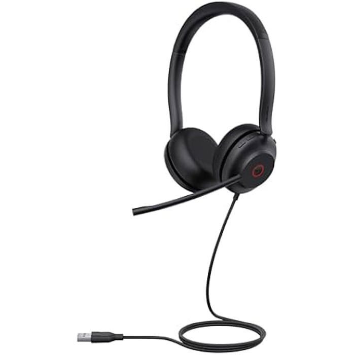 Casque - YEALINK - UH35 - Double microphone - Réduction du bruit - Filaire