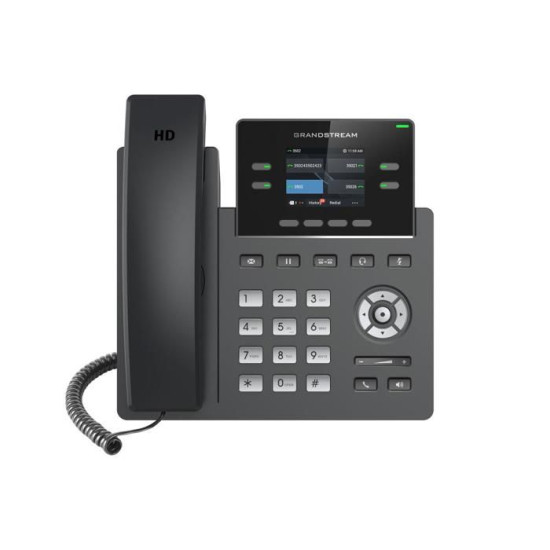 Téléphone IP - GRANDSTREAM - GRP2612P - Noir - 2 lignes - Écran LCD couleur 24 pouces