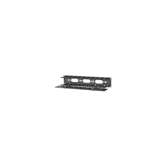 Horizontal Cable Manager Single-Sided with Cover - Kit de gestion de câbles pour rack - noir - 2U - 19" - Conformité TAA - pour 