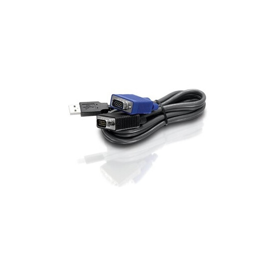 TK CU15 - Câble clavier / vidéo / souris (KVM) - USB, HD-15 (VGA) (M) pour HD-15 (VGA) (M) - 4.5 m - noir