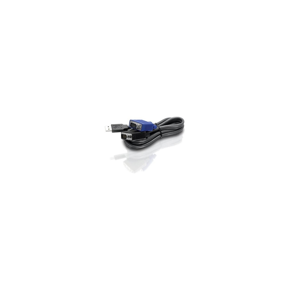 TK CU15 - Câble clavier / vidéo / souris (KVM) - USB, HD-15 (VGA) (M) pour HD-15 (VGA) (M) - 4.5 m - noir