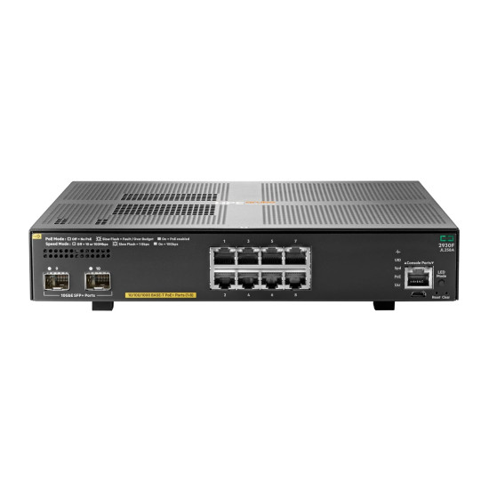 HPE Aruba Networking 2930F 8G PoE+ 2SFP+ Switch - Neuf