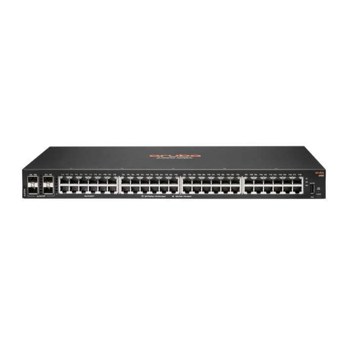 HPE Aruba Networking Aruba 6100 48G 4SFP+ Géré L3 Gigabit Ethernet (10/100/1000) 1U Noir - Neuf