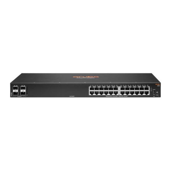 HPE Aruba Networking 6100 24G 4SFP+ Géré L3 Gigabit Ethernet (10/100/1000) 1U Noir - Neuf