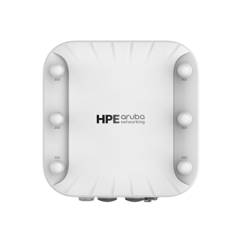 HPE Aruba Networking AP-518 (RW) Dual Radio 4x4/2x2 Wi-Fi 6 6xRPSMA Connectors Hardened AP - Neuf