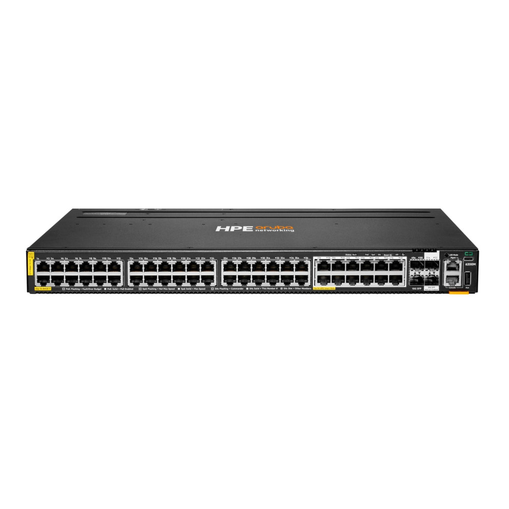 HPE Aruba Networking CX 6200M 36G 12SR5 Class6 PoE 4SFP+ Switch - Neuf