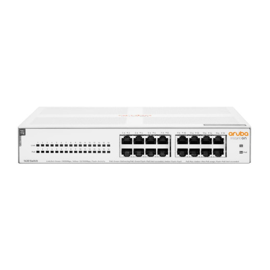 HPE Aruba Networking Aruba Instant On 1430 16G Class4 PoE 124W Non-géré L2 Gigabit Ethernet (10/100/1000) Connexion Ethernet, su
