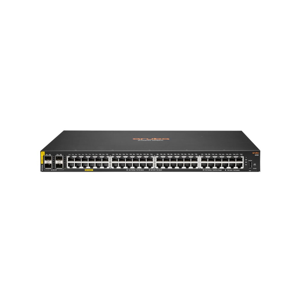 HPE Aruba Networking CX 6100 48G Class4 PoE 4SFP+ 740W Géré L3 Gigabit Ethernet (10/100/1000) Connexion Ethernet, supportant l'a