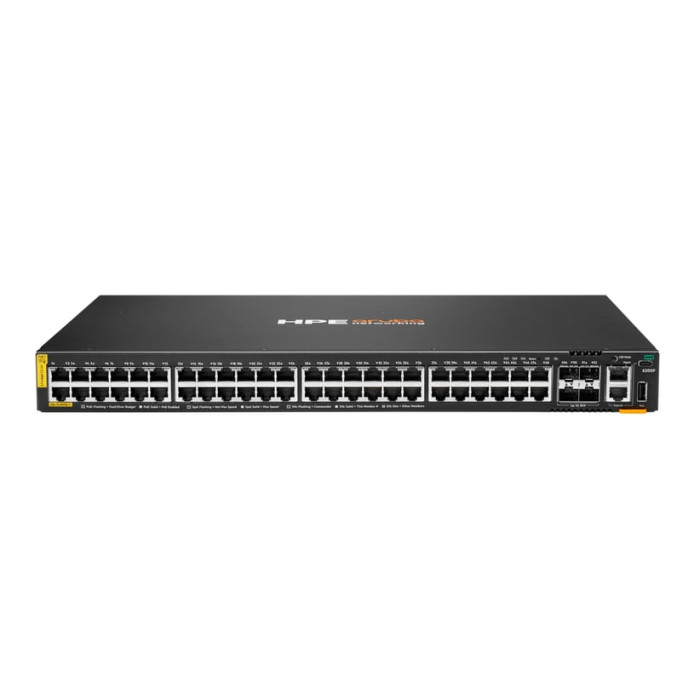HPE Aruba Networking CX 6200F 48G Class-4 PoE 4SFP 370W Géré L3 Gigabit Ethernet (10/100/1000) Connexion Ethernet, supportant l'