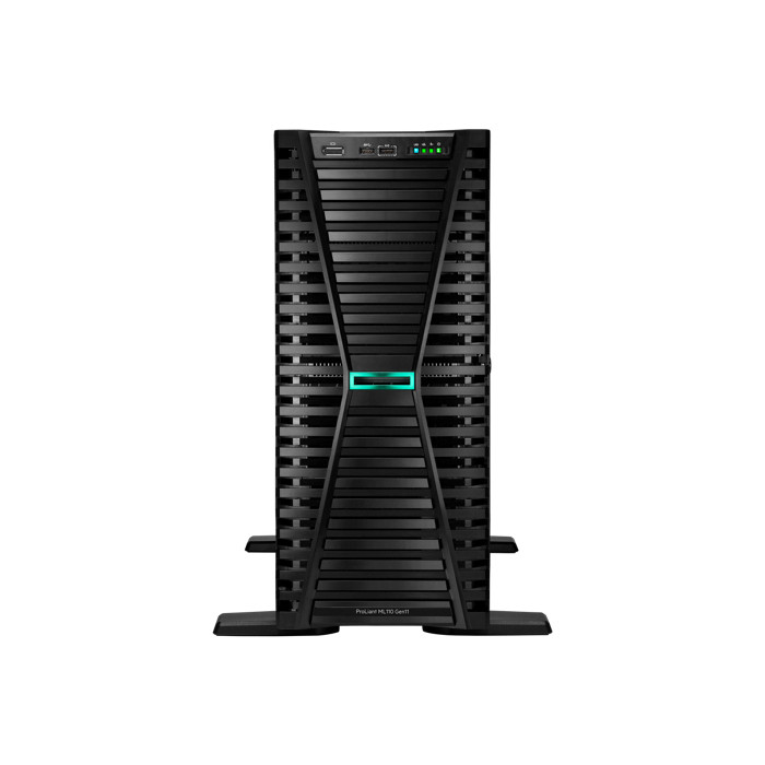 HPE ProLiant ML110 Gen11 4510 12-core 1P 64GB-R MR408i-o 8SFF 2x480GB SSD 2x1000W RPS EU Server - Neuf
