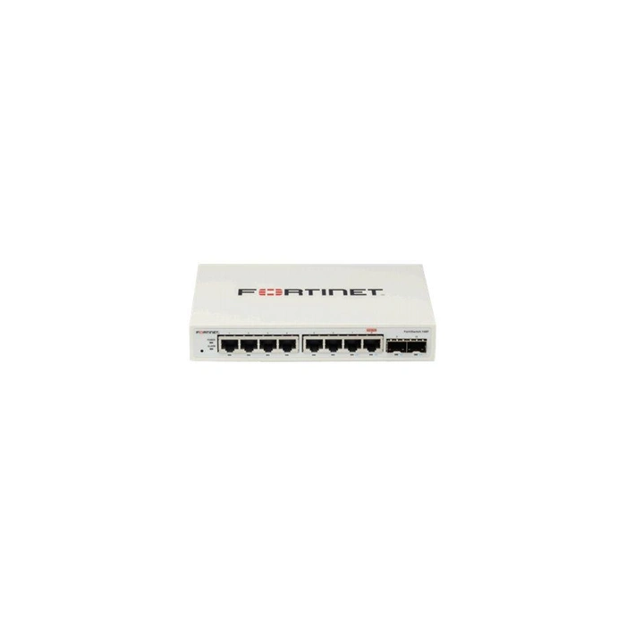 FortiSwitch 108F - Commutateur - Géré - 8 x 10/100/1000 + 2 x Gigabit SFP - flux d'air d'un côté à l'autre - de bureau