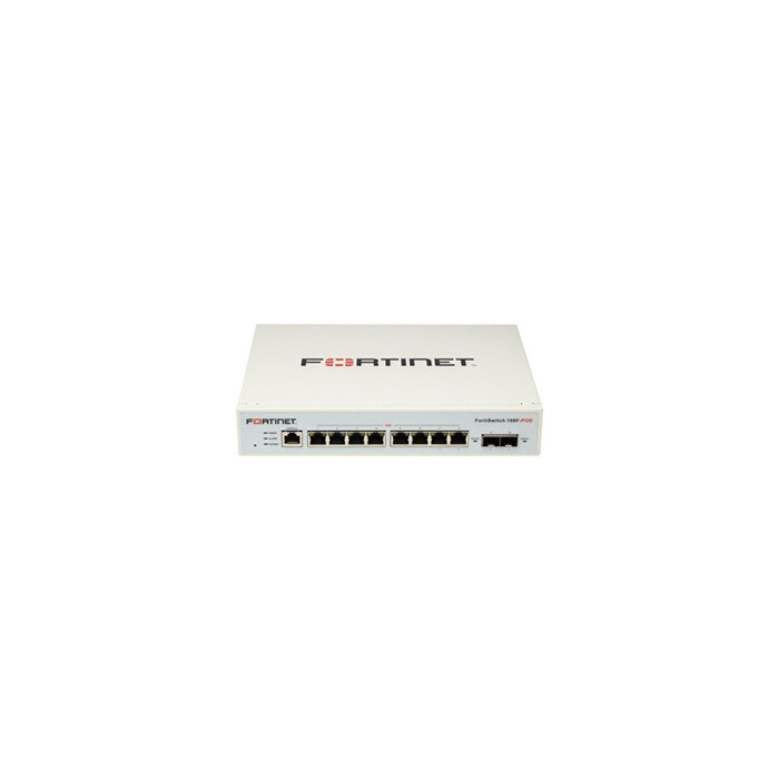 FortiSwitch 108F-POE - Commutateur - Géré - 8 x 10/100/1000 (PoE) + 2 x Gigabit SFP - flux d'air d'un côté à l'autre - de bureau
