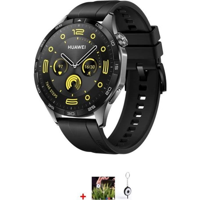 Montre connectée - HUAWEI - Watch GT 4 - 46 mm - Noir - Autonomie 14 jours - GNSS bi-bande