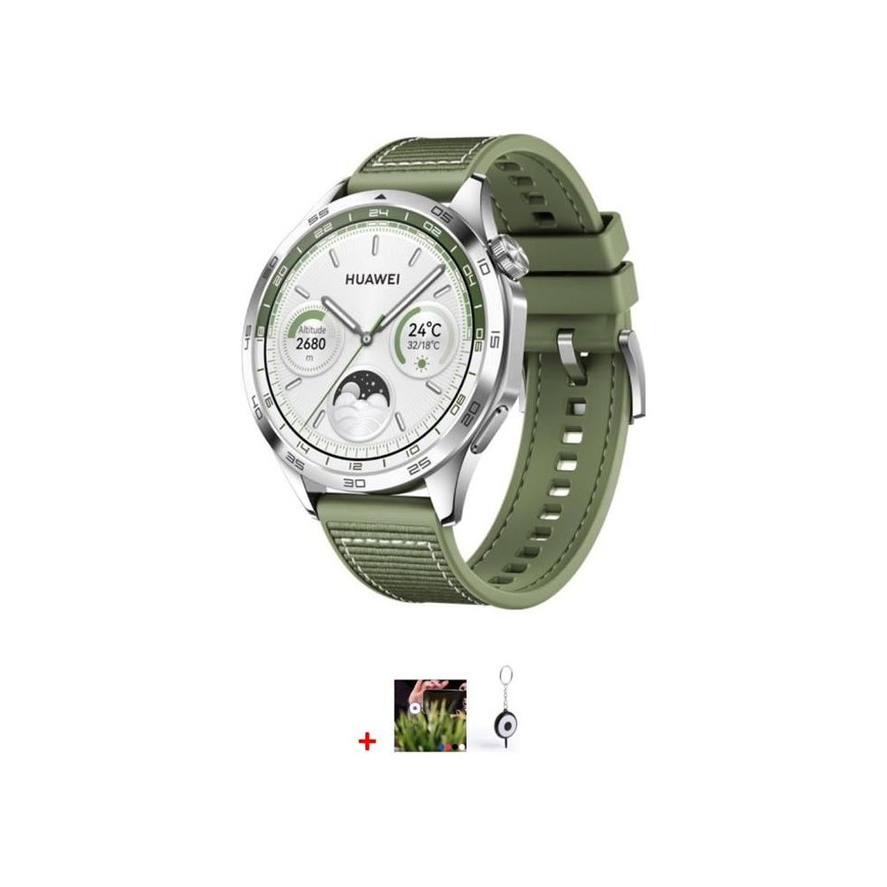 Montre connectée - HUAWEI - Watch GT 4 - 46 mm - Vert - Autonomie 14 jours - GNSS bi-bande