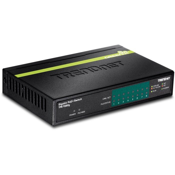 Switch Gigabit - TRENDnet - TEG-S82g - 8 ports - Technologie GREENnet - Économie dénergie 70%