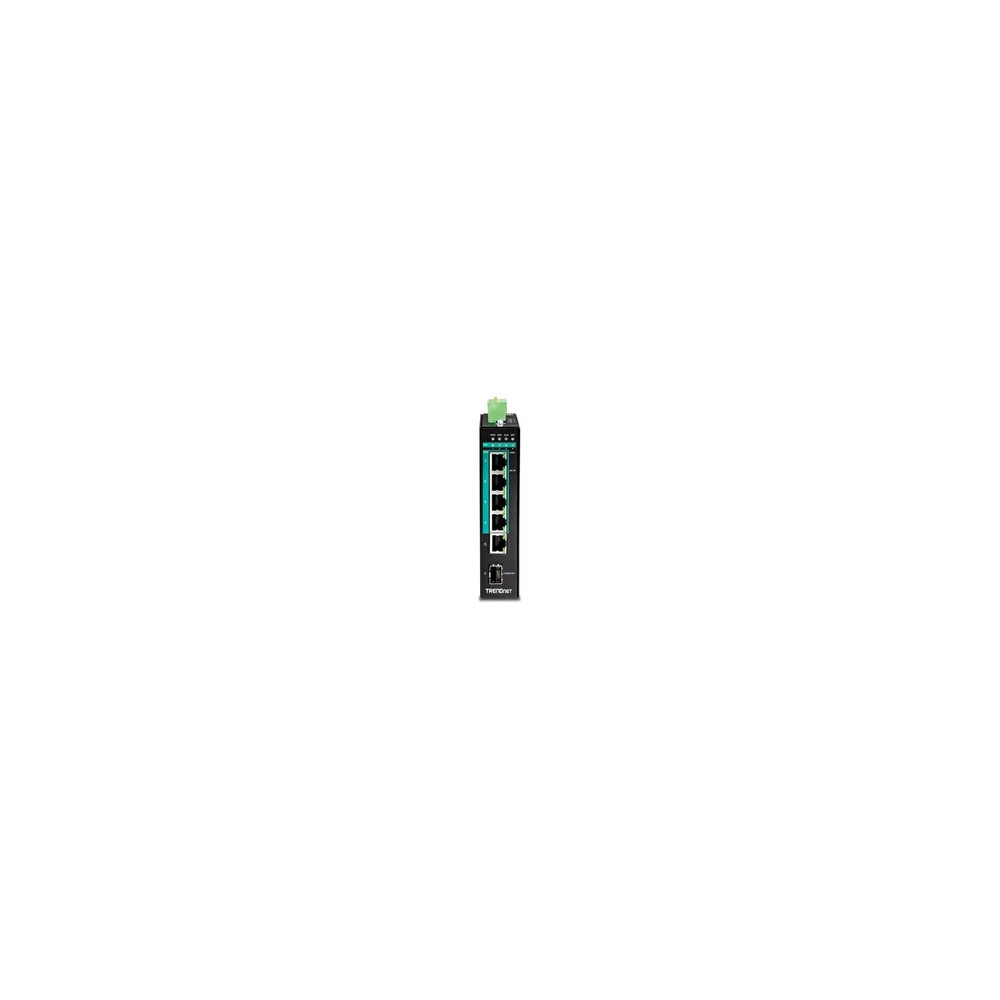 TI-PG541I - Commutateur - Géré - 4 x 10/100/1000 (PoE+) + 1 x 10/100/1000 + 1 x Gigabit SFP - Montage sur rail DIN - PoE+ (120 W