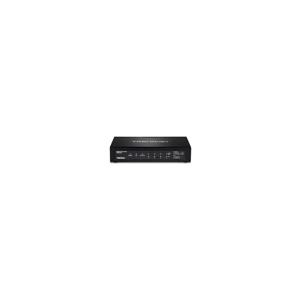 TPE TG611 - Commutateur - 4 x 10/100/1000 (PoE+) + 1 x 10/100/1000 (liaison montante) + 1 x Gigabit SFP - de bureau - PoE+ (65 W
