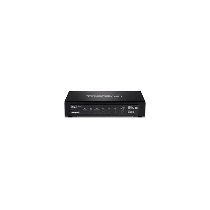 TPE TG611 - Commutateur - 4 x 10/100/1000 (PoE+) + 1 x 10/100/1000 (liaison montante) + 1 x Gigabit SFP - de bureau - PoE+ (65 W