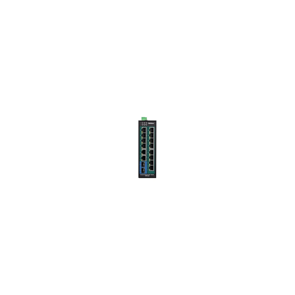 TI-PG162 - Industrial - commutateur - non géré - 14 x 10/100/1000 + 2 x SFP Gigabit combiné - Montage sur rail DIN, fixation mur