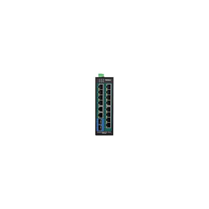 TI-PG162 - Industrial - commutateur - non géré - 14 x 10/100/1000 + 2 x SFP Gigabit combiné - Montage sur rail DIN, fixation mur