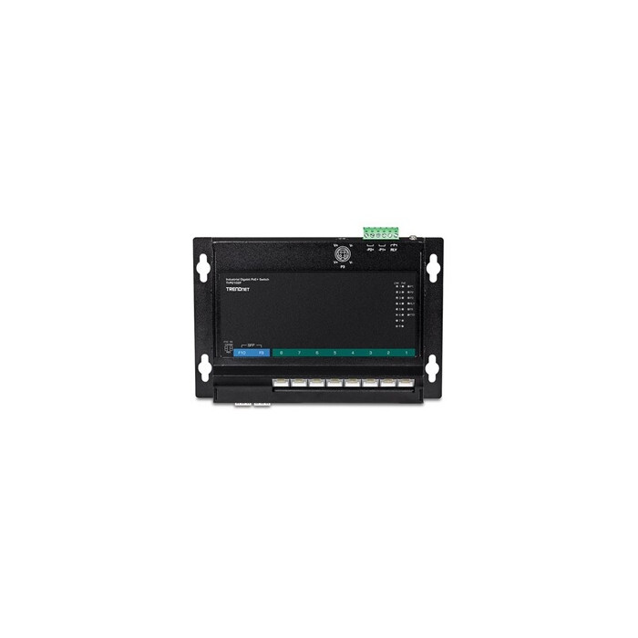 TI-PG102F - Industrial - commutateur - 8 x 10/100/1000 (PoE+) + 2 x SFP Gigabit combiné - Montage sur rail DIN, fixation murale 