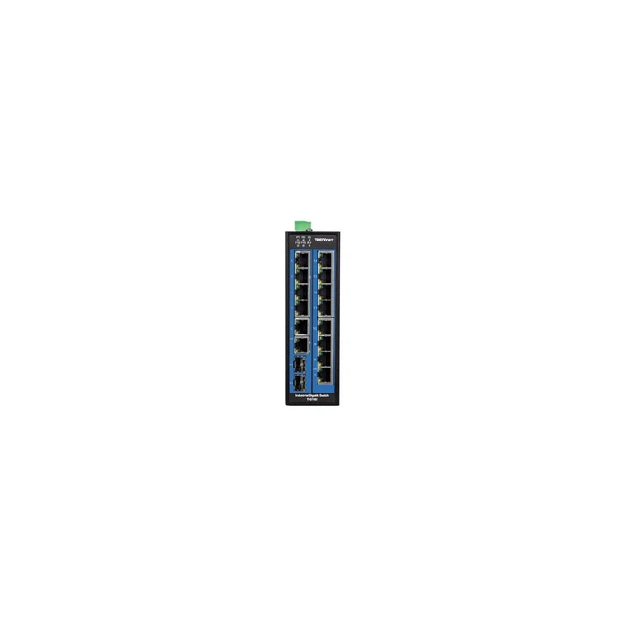 TI-G162 - Commutateur - non géré - 14 x 10/100/1000 + 2 x Gigabit SFP - Montage sur rail DIN, fixation murale - Tension CC - Con