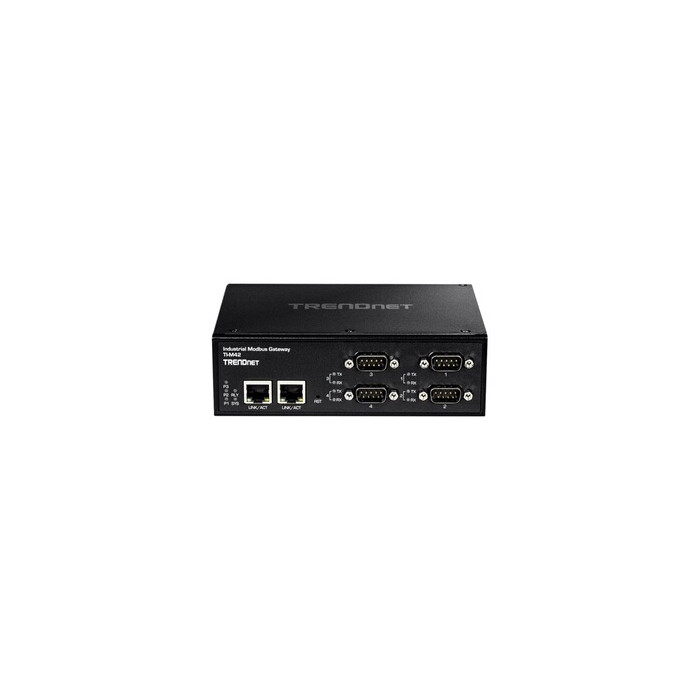 TI-M42 - Passerelle - industriel - 4 ports - 100Mb LAN, Modbus, RS-442, RS-485, RS-232 - Tension CC - montable mur/rail DIN - Co