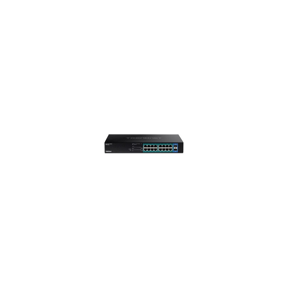 TPE TG182 - Commutateur - 16 x 10/100/1000 (PoE+) + 2 x SFP - Montable sur rack - PoE+ (240 W) - Conformité TAA