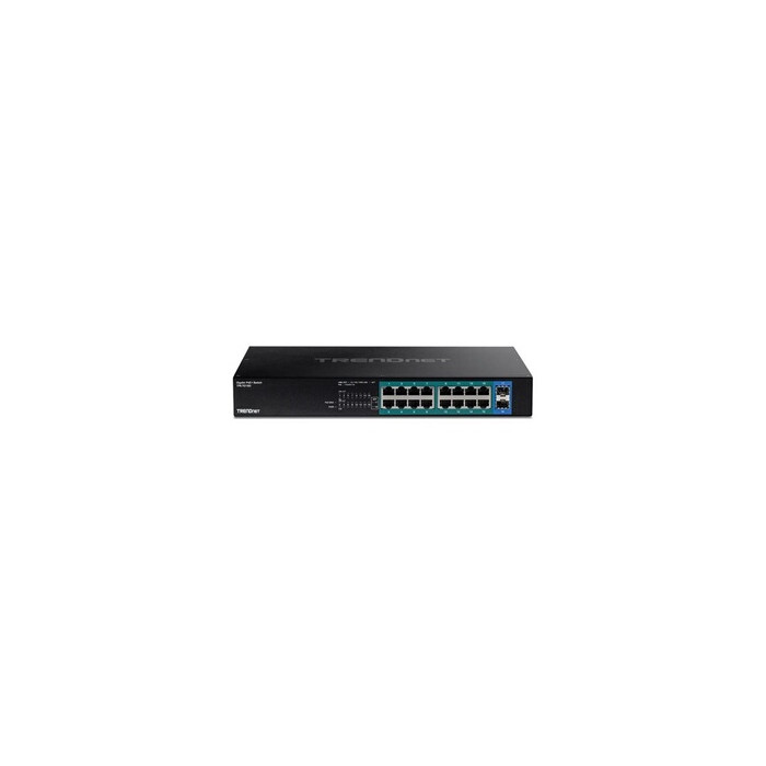 TPE TG182 - Commutateur - 16 x 10/100/1000 (PoE+) + 2 x SFP - Montable sur rack - PoE+ (240 W) - Conformité TAA