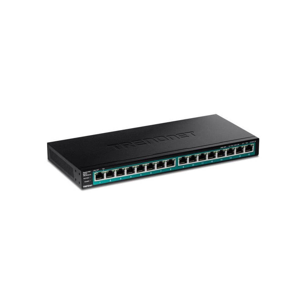 Switch réseau - Trendnet - TPE-TG161H - 16 Ports - Gigabit Ethernet - Power over Ethernet (PoE)