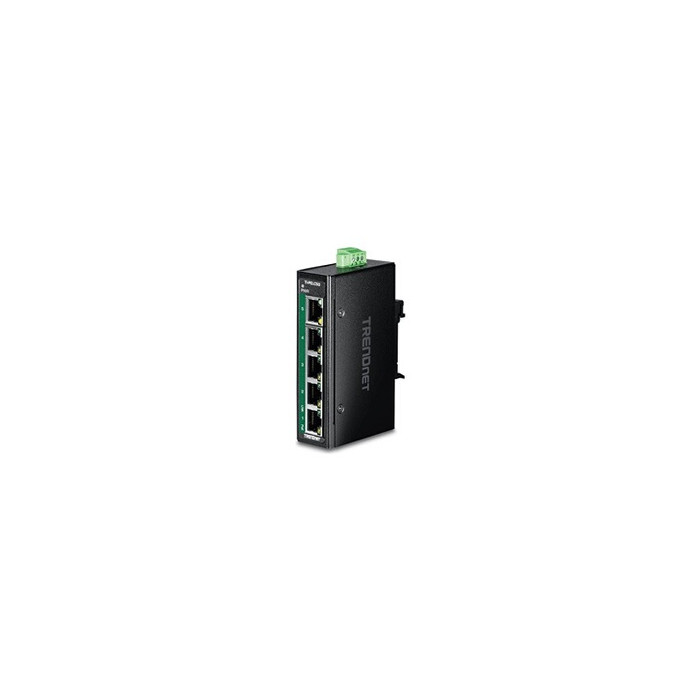 TI-PELC50 - Version V1.xR - commutateur - industrial, mini - 4 x 10/100 (PoE+) + 1 x 10/100 - Montage sur rail DIN, fixation mur