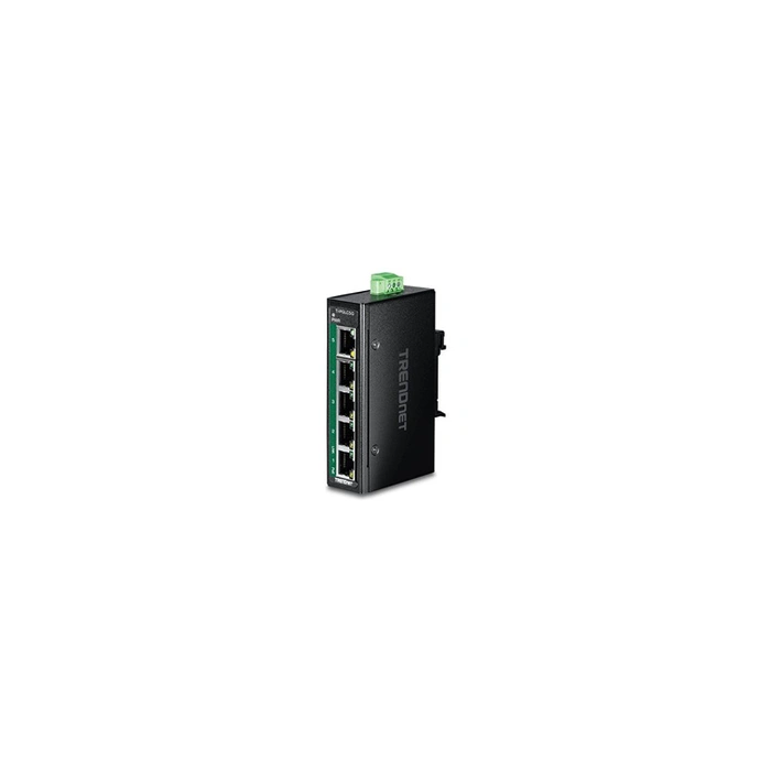 TI-PGLC50 - Version V1 - commutateur - industriel, mini - 4 x 10/100/1000 (PoE+) + 1 x 10/100/1000 - Montage sur rail DIN, fixat